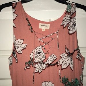 Long maxi dress with leg slip on the left side.